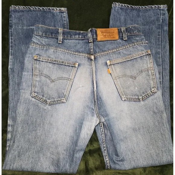 Vintage Levis 532 1984 Jeans Mens Flare 36X34 Orange Tab Blue Denim USA Made - Picture 15 of 16
